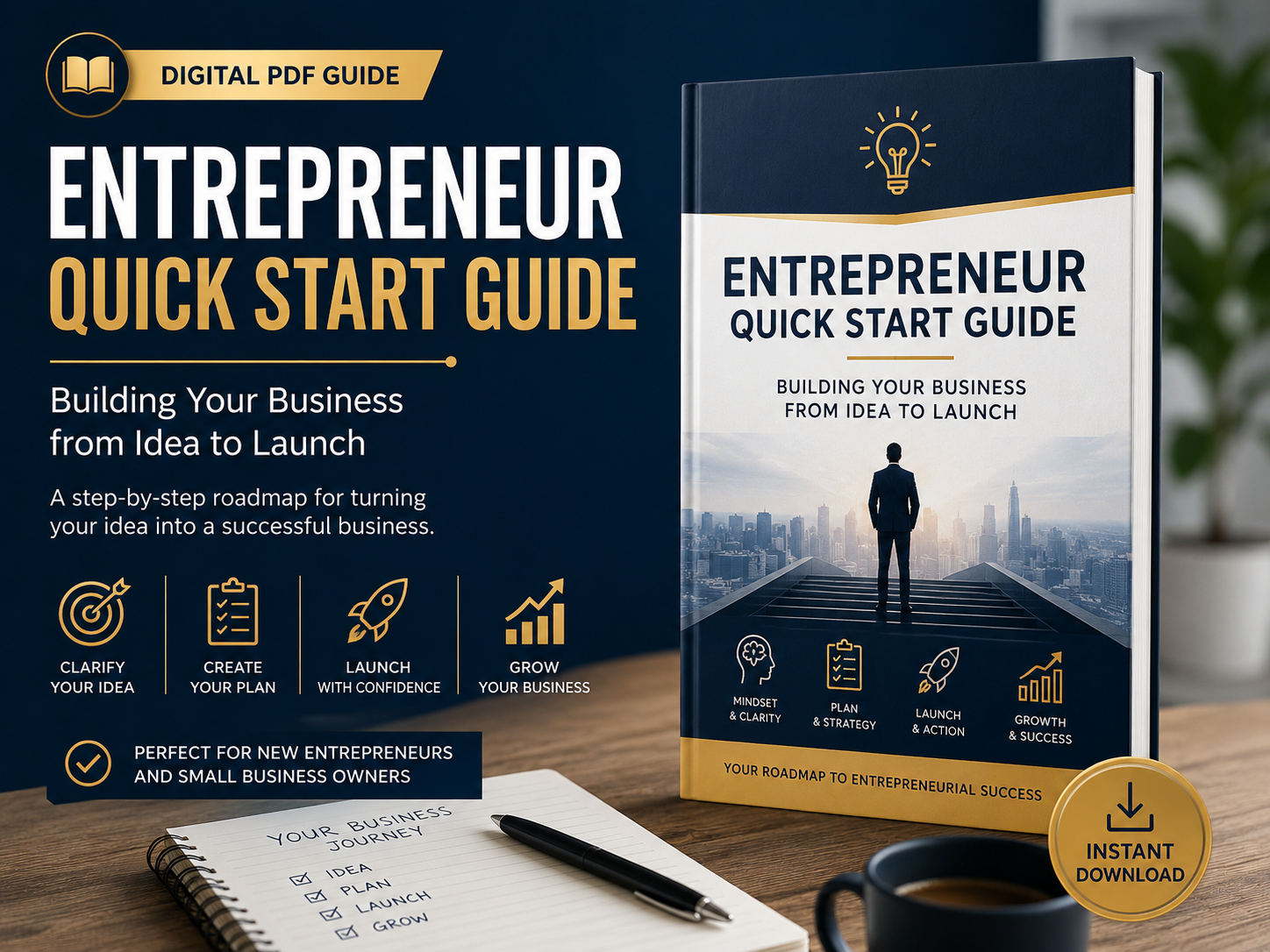 Entrepreneur Quick Start Guide: Building Your Business from Idea to Launch (Digital PDF)